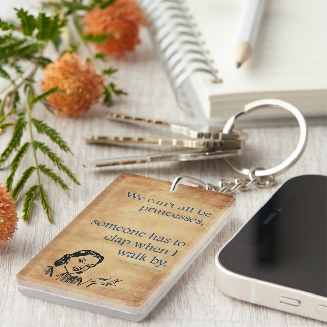 Llavero La princesa de SlipperyJoe aplaude caminar diverti (Frente Derecha)