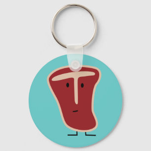 Llavero la proteína de la carne del filete del T-hueso asó