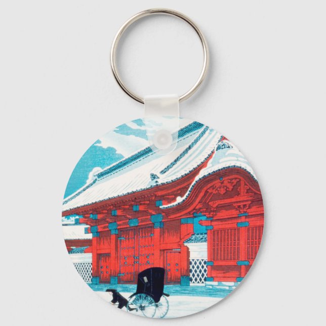 Llavero La Puerta Roja del Hongo en Nieve por Hiroaki Taka (Anverso)