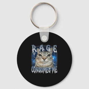 Llavero La rabia me consume meme gracioso de Cat Vintage