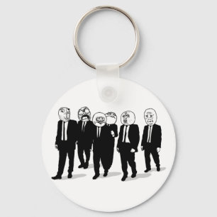 Llavero La rabia Meme cómico hace frente a caminar. Yo