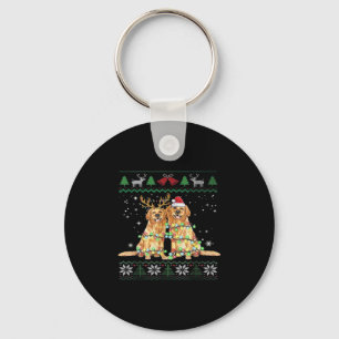 Llavero La recuperación de oro Navidades feos Perro Gracio