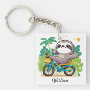 Llavero La relajante aventura ciclista de Lazy Sloth