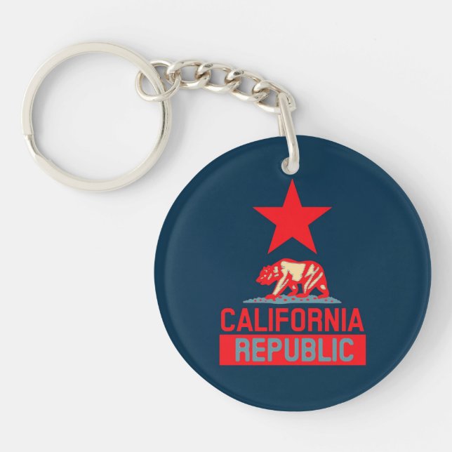 Llavero La República de California en una decoración de es (Frente)