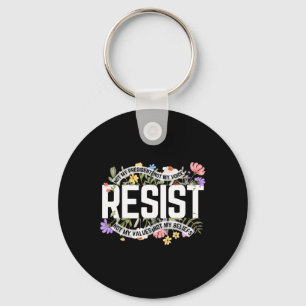 Llavero La resistencia floral antitrump no es mi president