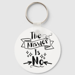 Llavero La Respuesta No Es Cita Graciosa
