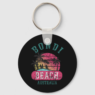 Llavero La retro Guay Bondi Beach Australia se enfrenta a 