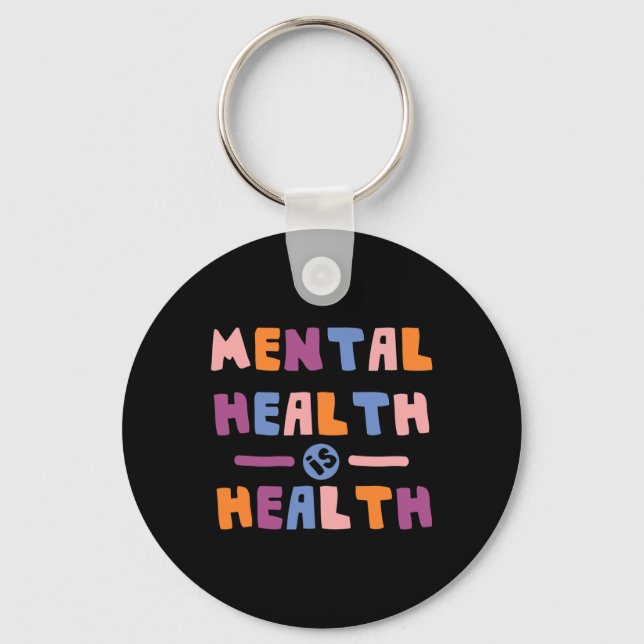 Llavero La salud es positiva en el mes nacional de sensibi (Anverso)