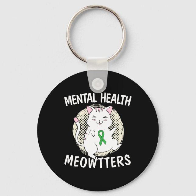 Llavero La Salud Mental Meowtters Cat Lover El Estigma S (Anverso)