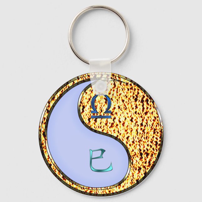 Llavero La serpiente Libra y Fuego (Anverso)