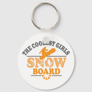 Llavero La snowboard más fresca de los chicas