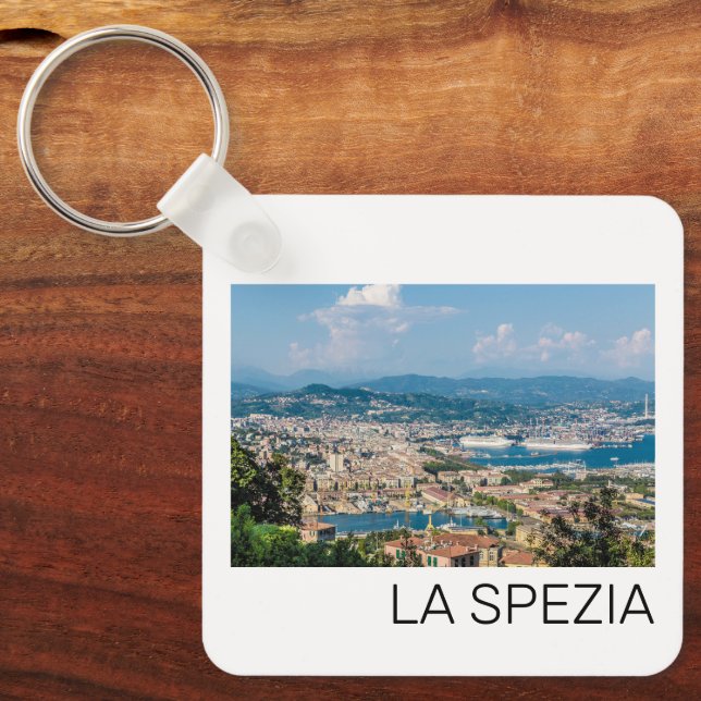 Llavero La Spezia Cityscape Liguria Italia Holiday Souveni (Anverso)