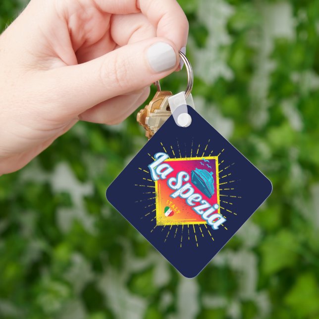 Llavero La Spezia Liguria Italia barco de crucero retro vi (Mano)