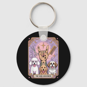 Llavero La tarjeta de tarot inspirada en tatuajes retro de