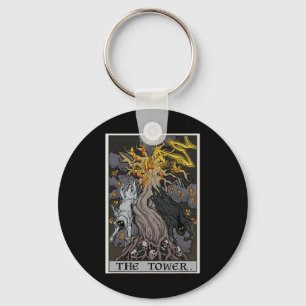 Llavero La Tarjeta Torre Tarot Árbol De Halloween De Vida