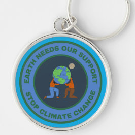 Llavero La Tierra necesita nuestro apoyo. Detener el cambi