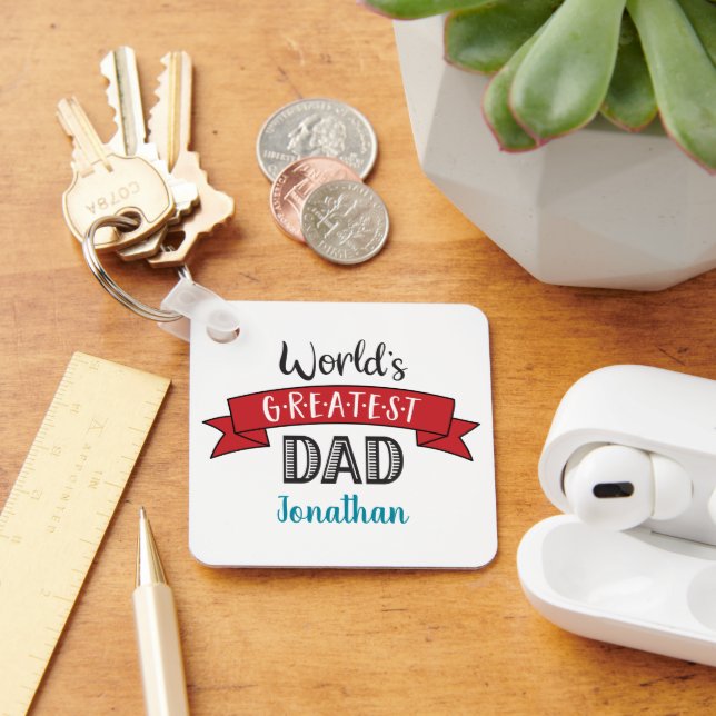Llavero La tipografía de papá más grande del mundo fotográ (Escritorio )