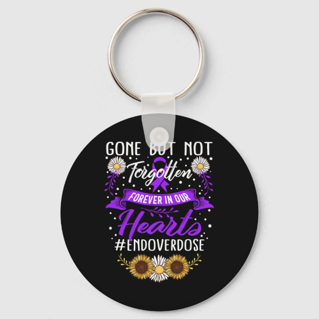 Llavero La toma de conciencia sobre la sobredosis de droga (Anverso)