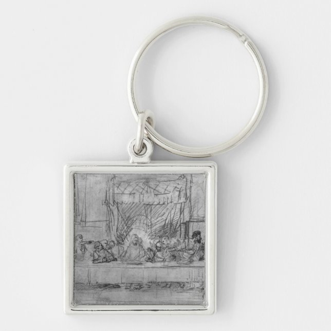 Llavero La última cena, después del fresco por Leonardo DA (Frente)