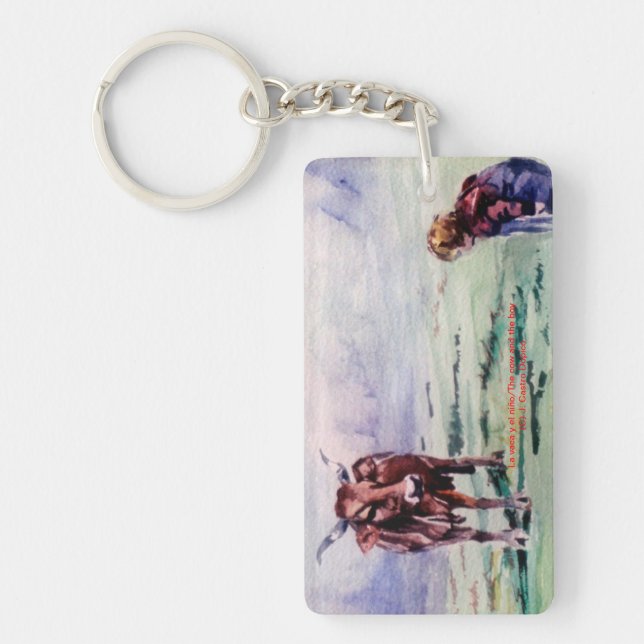 Llavero La vaca y el niño/The cow and the boy (Frente)