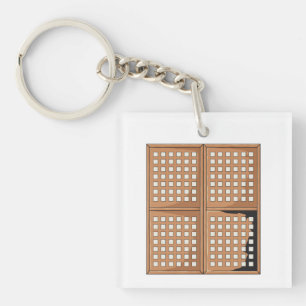 Llavero La ventana antigua de encargo de Capiz Shell