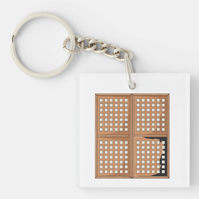 Llavero La ventana antigua de encargo de Capiz Shell (Frente)