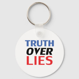 Llavero "La verdad sobre las mentiras" Blanco Rojo Azul Ne
