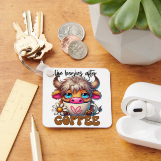 Llavero La vida comienza después del café 