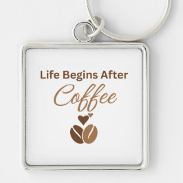 Llavero La vida comienza después del café, Acogedor café d