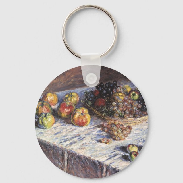 Llavero La vida con manzanas y uvas de Claude Monet (Anverso)