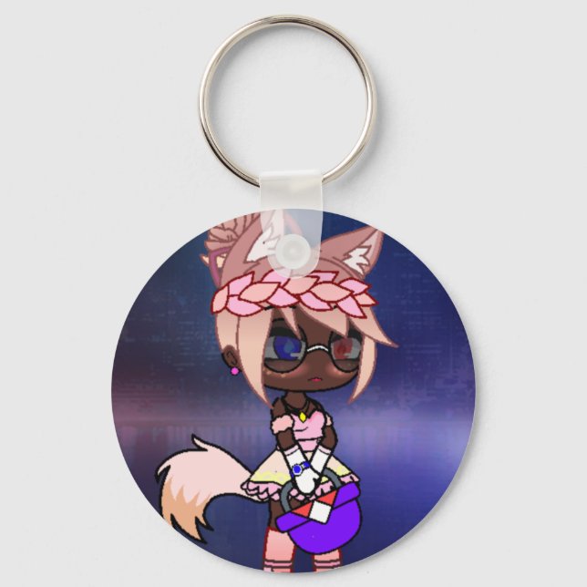 Llavero La vida de gacha en la cadena de colores (Anverso)