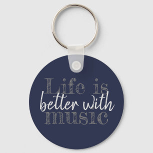 Llavero LA VIDA divertida ES MEJOR CON LA MÚSICA  