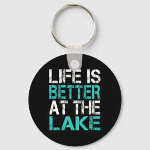Llavero La vida divertida es mejor en el lago de camping d