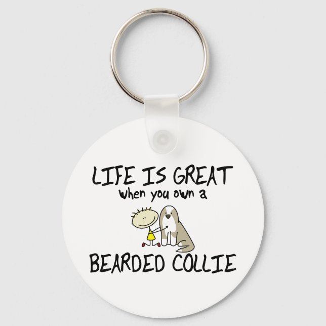 Llavero La vida es la gran cadena Collie (Fawn) (Anverso)