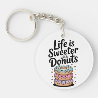 Llavero La Vida Es Más Dulce Con Donuts