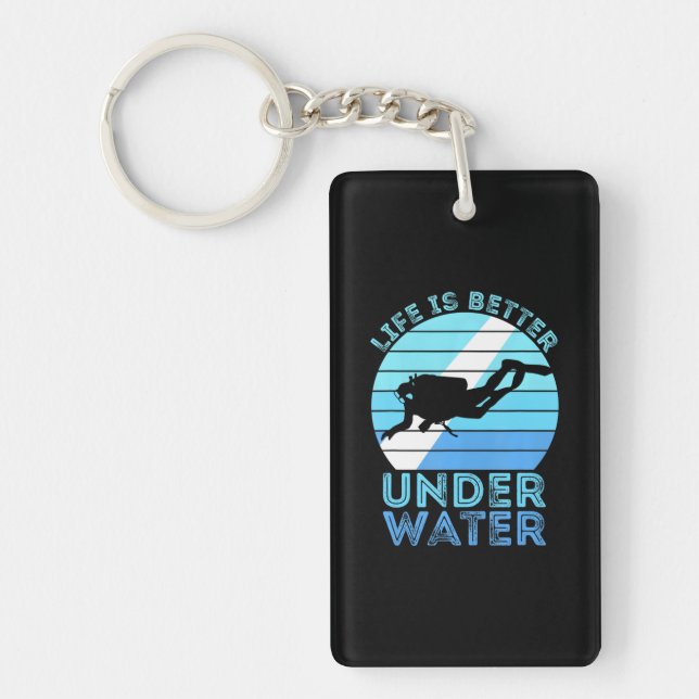 Llavero La Vida Es Mejor Bajo El Agua Buceo Scuba (Frente)