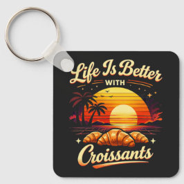 Llavero La vida es mejor con croissants