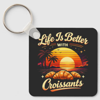 Llavero La vida es mejor con croissants