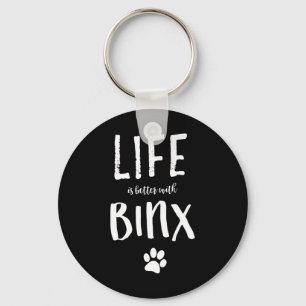 Llavero La Vida Es Mejor Con El Nombro De Perro De Binx Sh