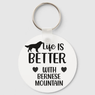 Llavero La vida es mejor con el perro bernese, Bernese Lov