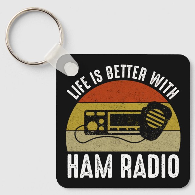 Llavero La Vida Es Mejor Con Ham Radio (Anverso)