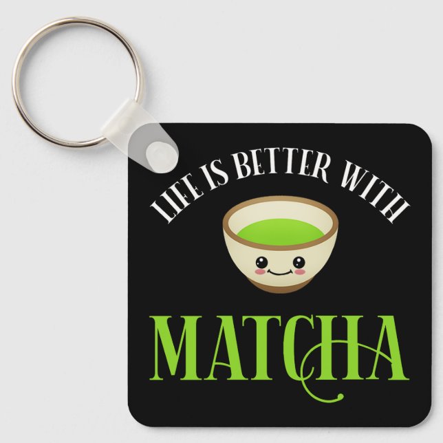 Llavero La vida es mejor con Matcha (Anverso)