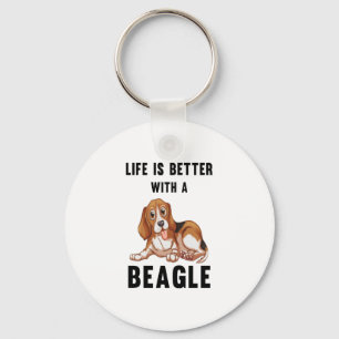 Llavero La vida es mejor con un Beagle