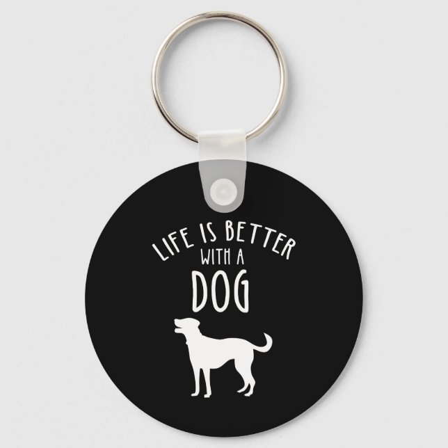 Llavero La Vida Es Mejor Con Un Perro (Anverso)