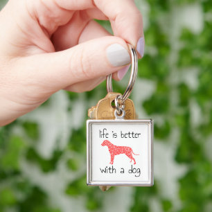 Llavero La vida es mejor con un perro - Amantes de los per