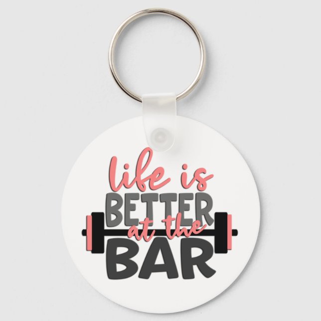 Llavero La Vida Es Mejor En El Bar Keychain (Anverso)