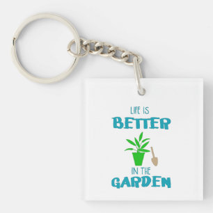 Llavero La Vida Es Mejor En El Jardín