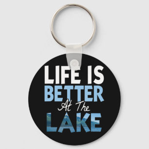 Llavero La vida es mejor en el lago T Shirt Fishing Boatin