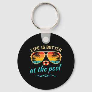 Llavero La vida es mejor en la piscina Vacaciones de veran