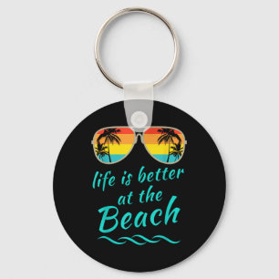 Llavero La Vida Es Mejor En La Playa Retro Palm Trees Summ